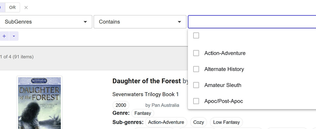 DataFilter With Dropdown Troubles On DataList Radzen Blazor