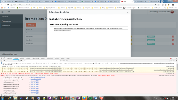 SSRSViewer error when passing parameter - Radzen