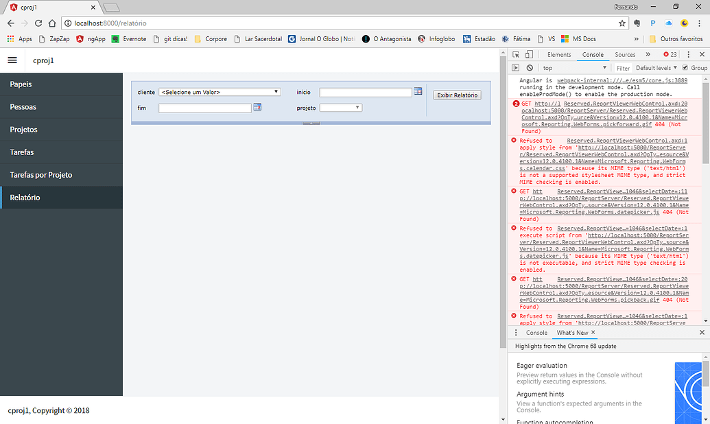 SSRSviewer with windows authentication - Angular - Radzen