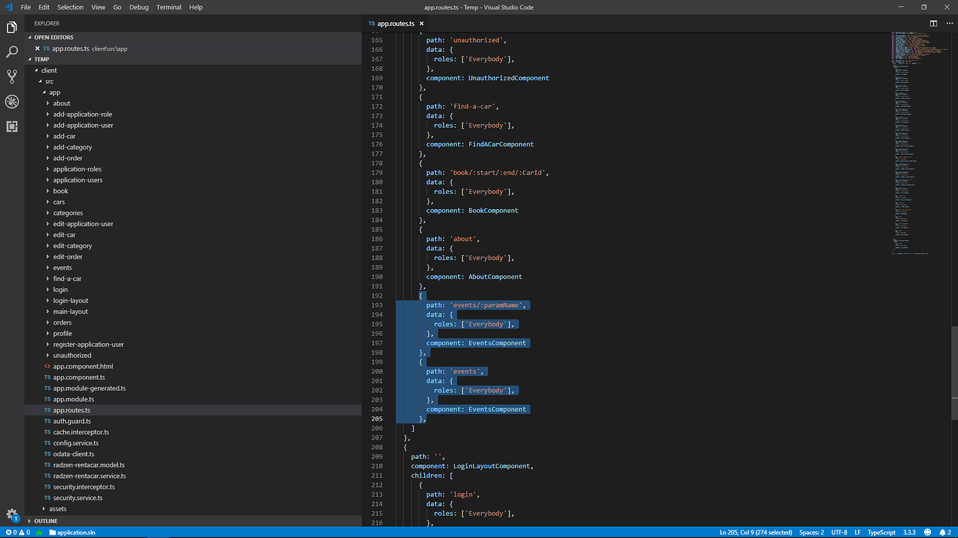 Navigatetoparameters not working Angular Radzen