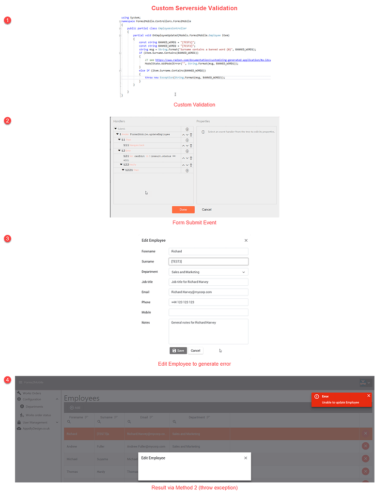 Custom Serverside Validation - Angular - Radzen
