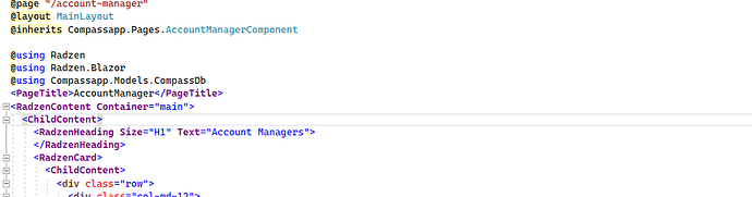 MainLayout error - Blazor Server - Radzen