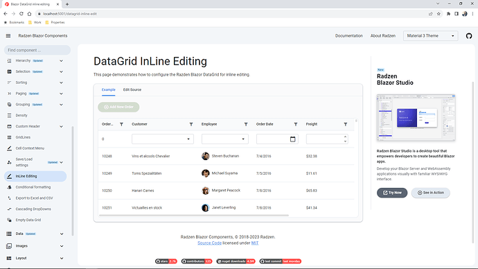 DataGrid does not insert new records in virtualization mode. - Radzen ...