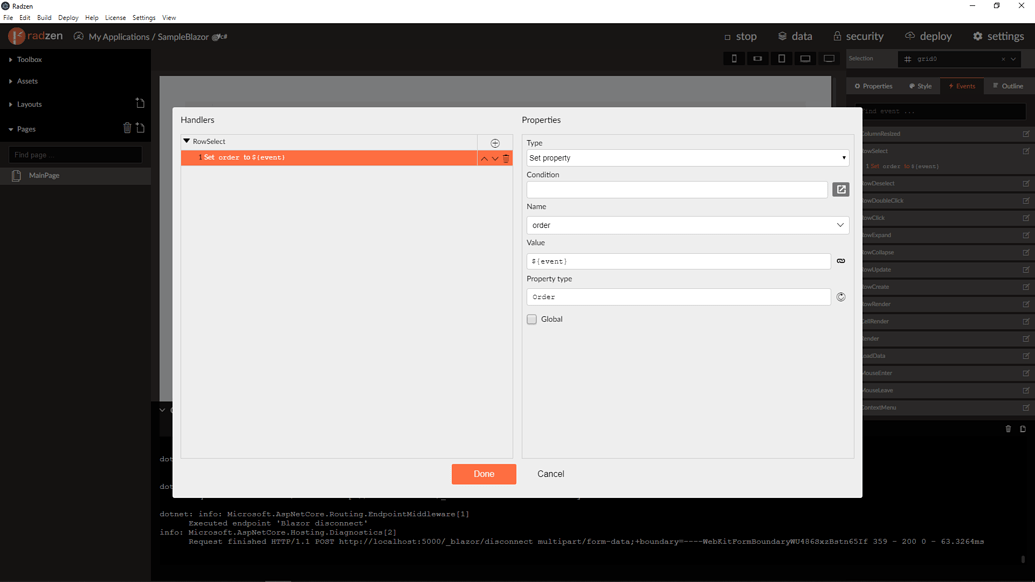 how-to-highlight-selected-row-in-grid-blazor-server-radzen