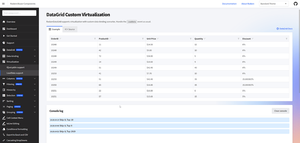 Datagrid Virtualization broken in Firefox - Radzen.Blazor Components ...