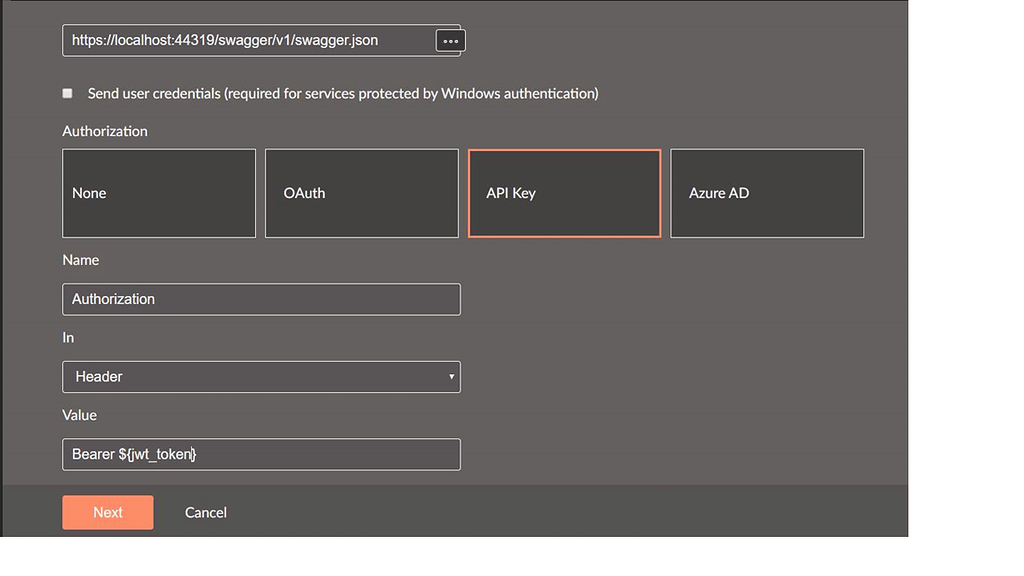 I am using the JWT token in my restful service - Blazor Server - Radzen
