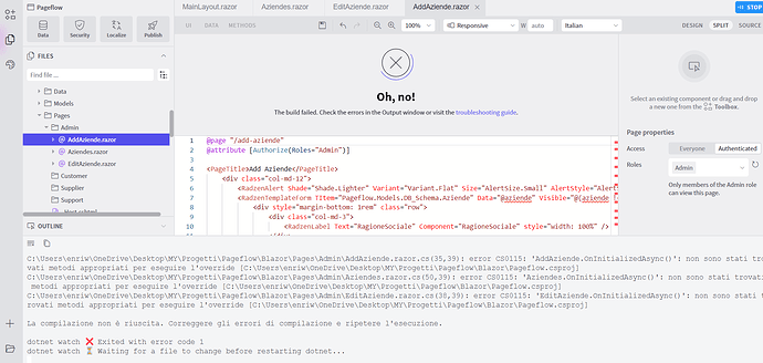 Pages organization problem - Radzen Blazor Studio - Radzen