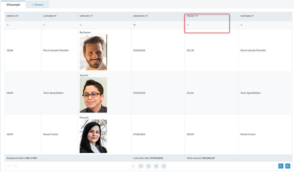 Numeric searching in grid - Blazor Server - Radzen