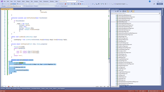 DataGrid Unhandled Exception with Virtualization - Radzen.Blazor ...