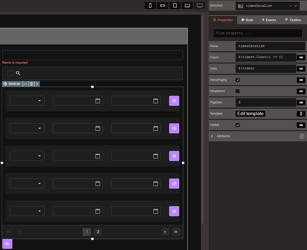 RequiredValidator not working inside template - Blazor Server - Radzen