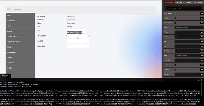 Working with numerics - Blazor Server - Radzen