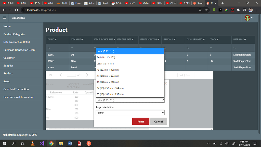 Printing to Different PAge Sizes i.e. To Thermal page - Blazor Server ...