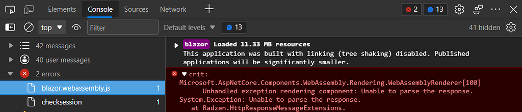 Blazor.webassembly.js error in Edge browser - Blazor WebAssembly - Radzen