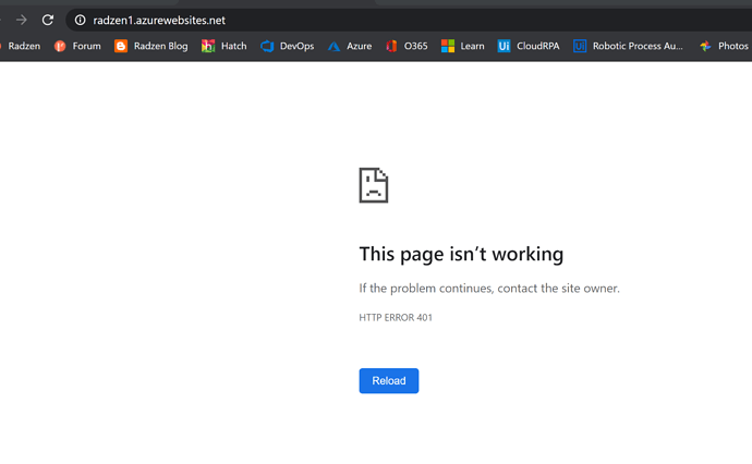 page isn't working