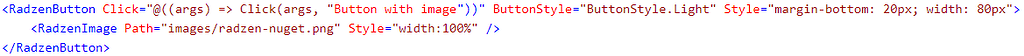 Button with Image - Blazor Server - Radzen