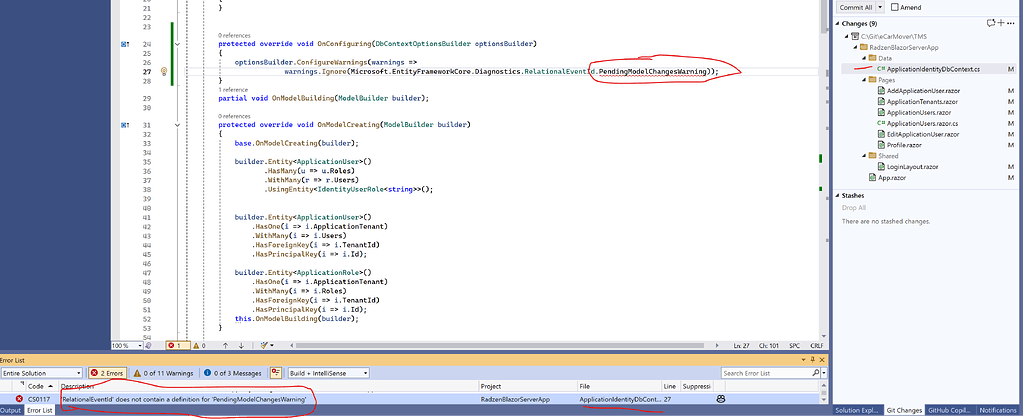 RBS 1.48.2 won't compile after running security - Radzen Blazor Studio ...