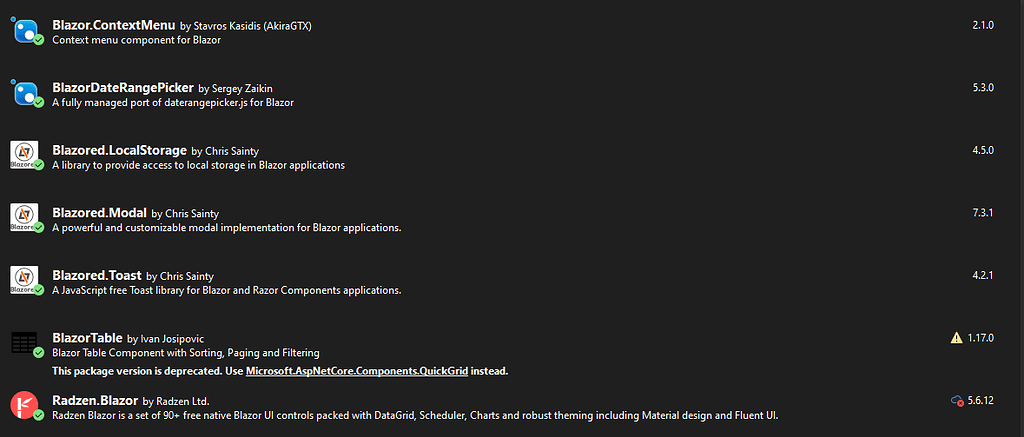 Radzen blazor upgrade issue - Radzen.Blazor Components - Radzen