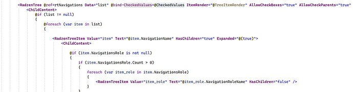 navigation role code
