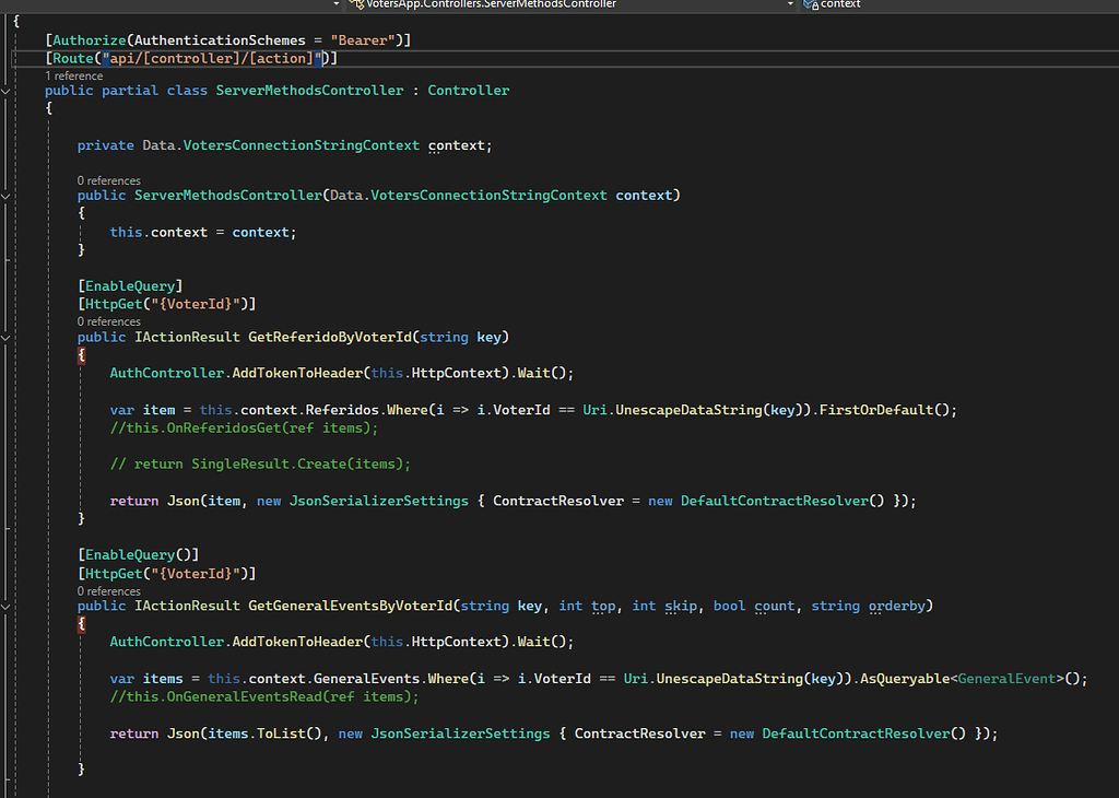 Custom Methods Not mapped - Angular - Radzen