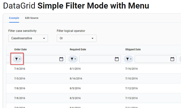 RadzenDataGrid. DateTime filtering in "Simple with menu" mode - Radzen ...