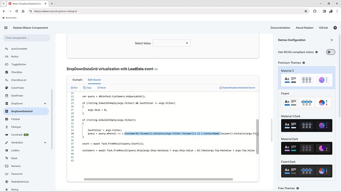 DropDownDataGrid with virtualization - Filter not working after ...