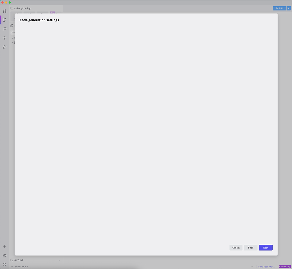 Not able to generate code again - Radzen Blazor Studio - Radzen