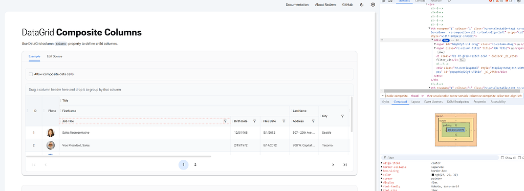 Composite Column width bug - Radzen.Blazor Components - Radzen