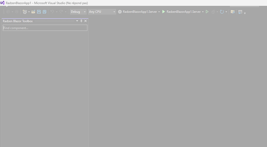 Displaying the toolbox crashes visual studio - Radzen Blazor for Visual ...