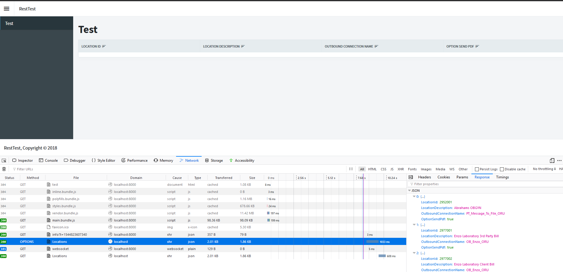 REST Testing woes - Angular - Radzen