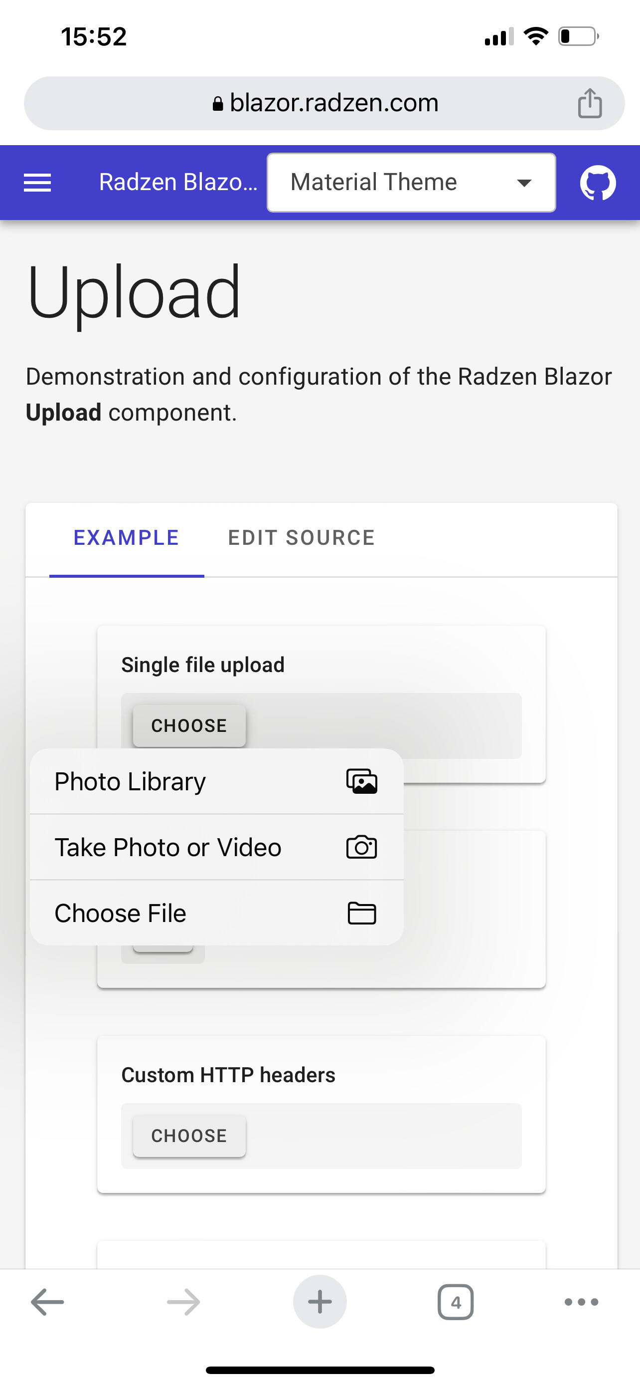 File Upload Capture Attribute - Radzen.Blazor Components - Radzen