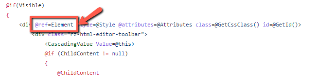 Trying to create new component same as RadzenHtmlEditor - Blazor Server ...