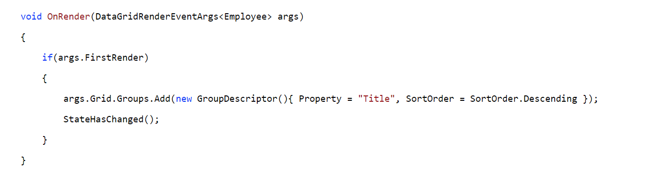 Column grouping request - Radzen.Blazor Components - Radzen