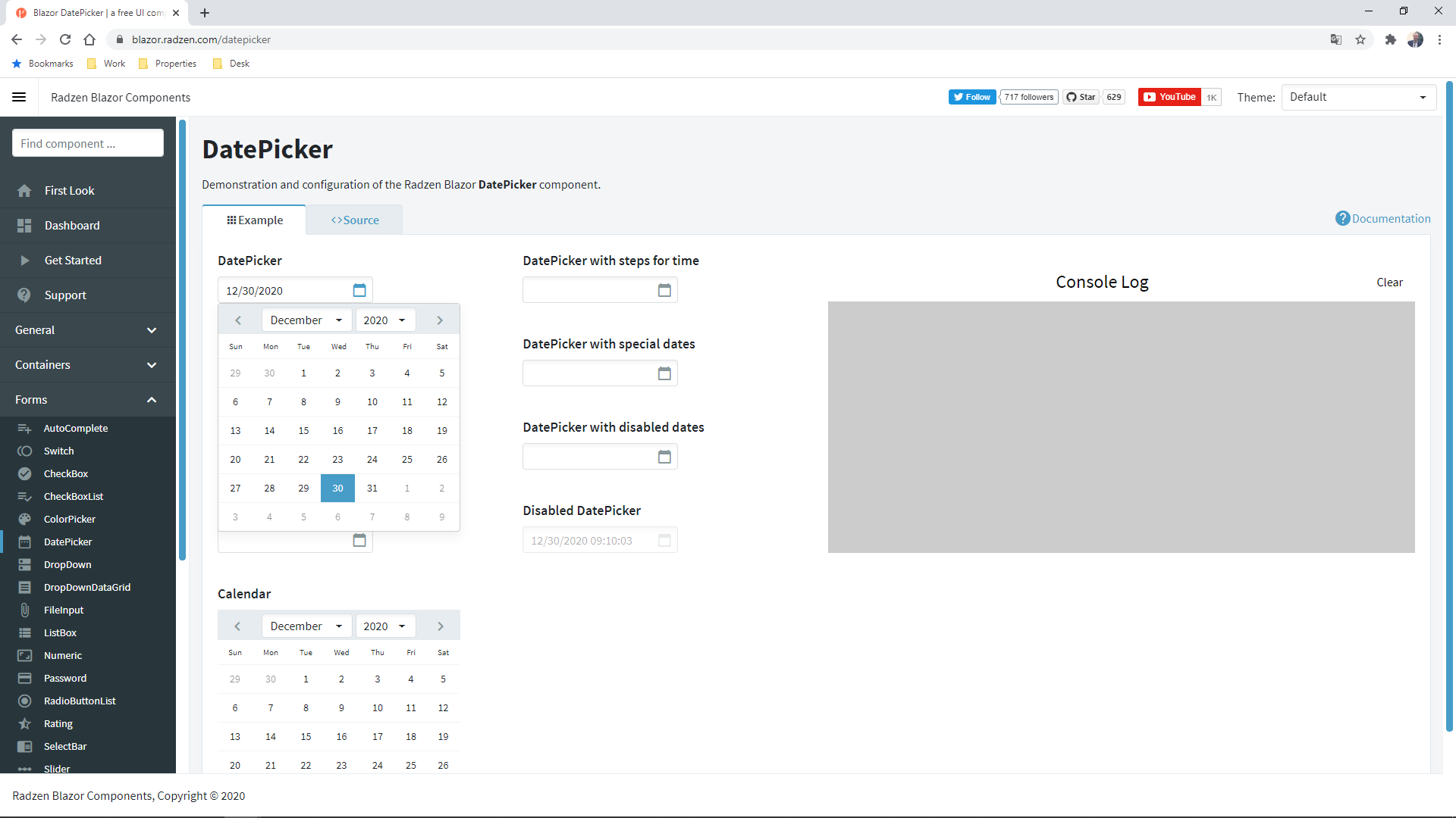 Cosmetic error in datepicker Radzen.Blazor Components Radzen