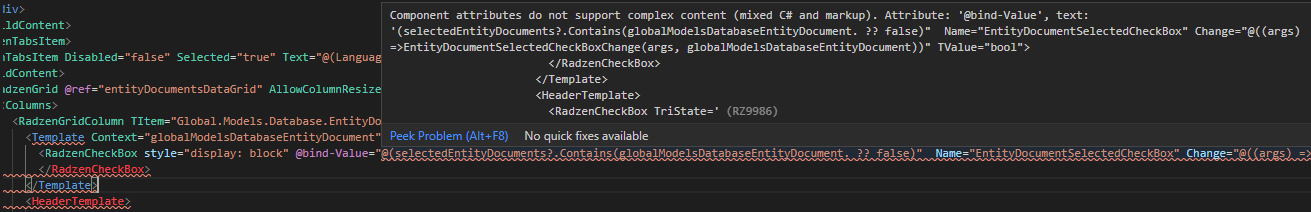 Error when trying to access the data keyword inside template - Blazor ...