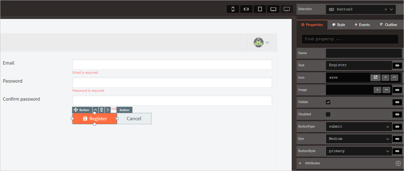 Bug with the Register Form - Blazor Server - Radzen