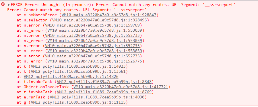 Groenland Beschikbaar Zonsverduistering Uncaught (in promise): Error: Cannot match any routes. URL Segment:  '__ssrsreport' - Radzen IDE (Angular) - Radzen