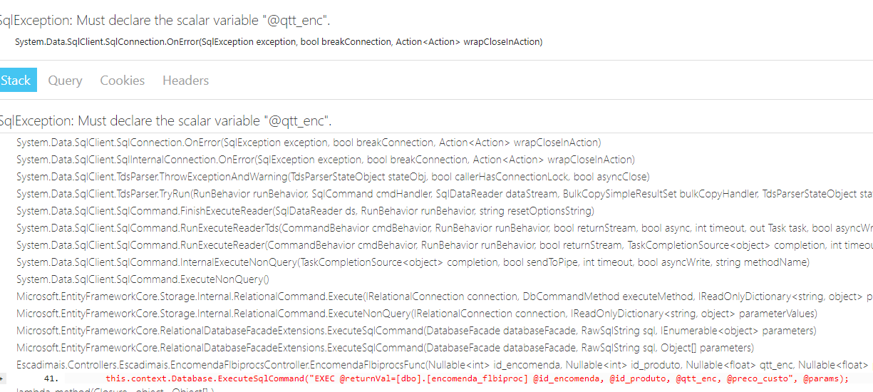 Executing Stored Procedure