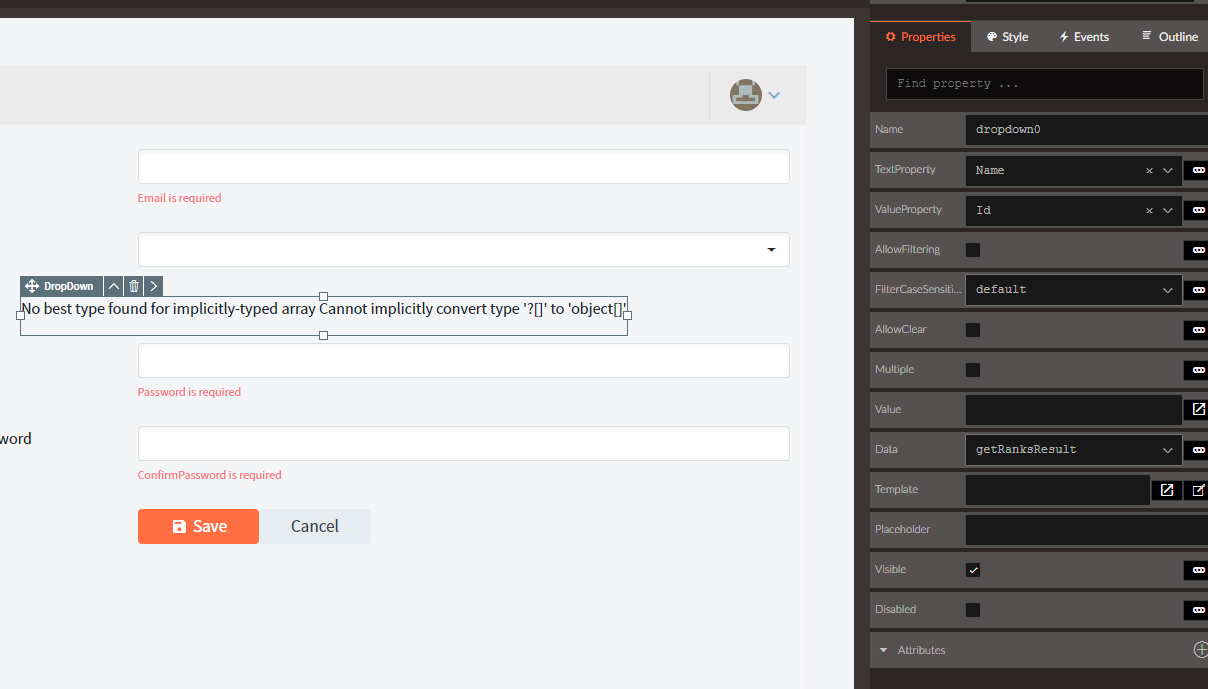RadzenDropDown issue - Blazor Server - Radzen