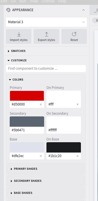 Appearance colors keep resetting to defaults - Radzen Blazor Studio ...