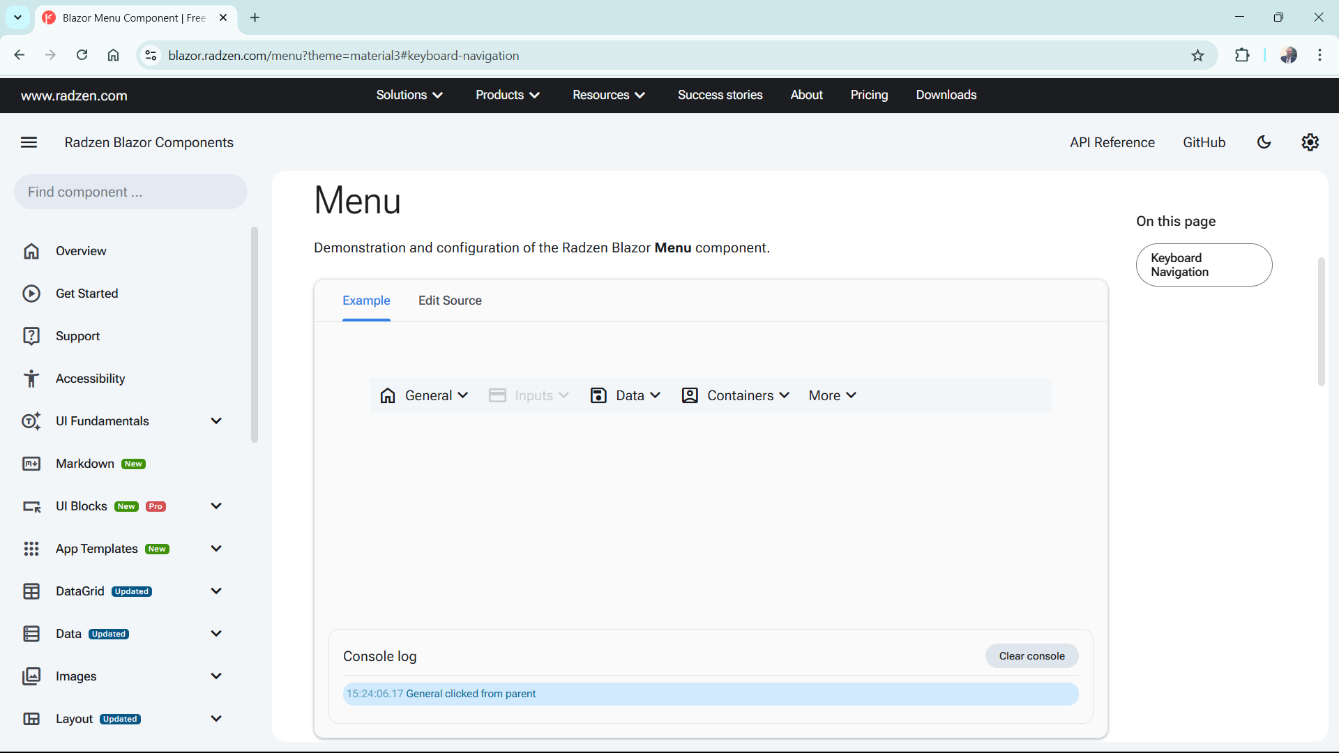 Radzen Menu Examples RadzenMenu first child remains active - Radzen.Blazor Components - Radzen