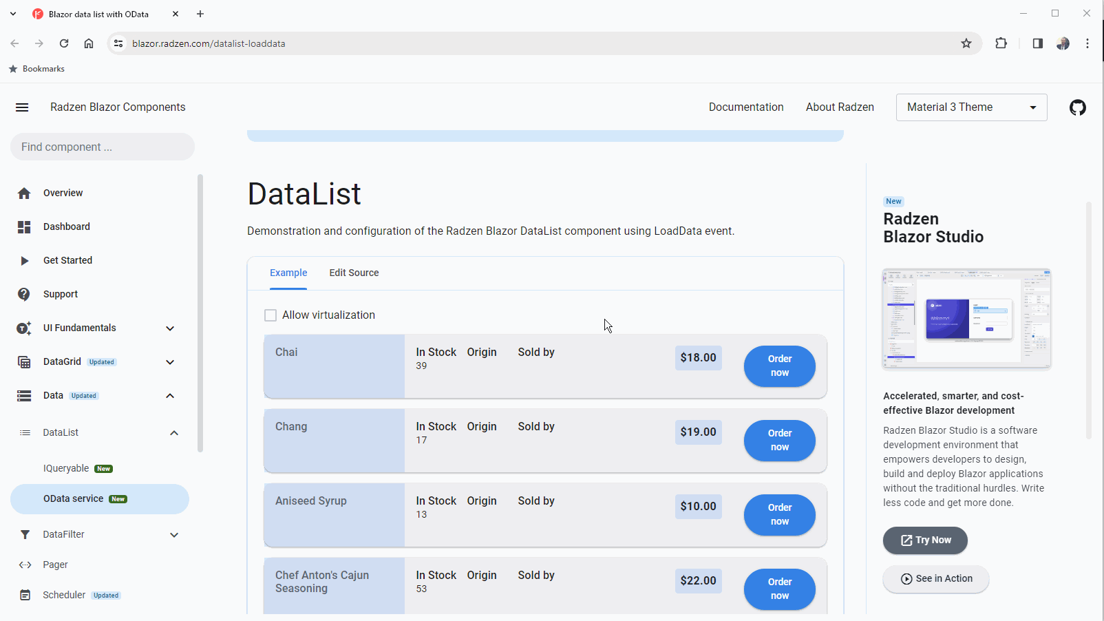 DataList