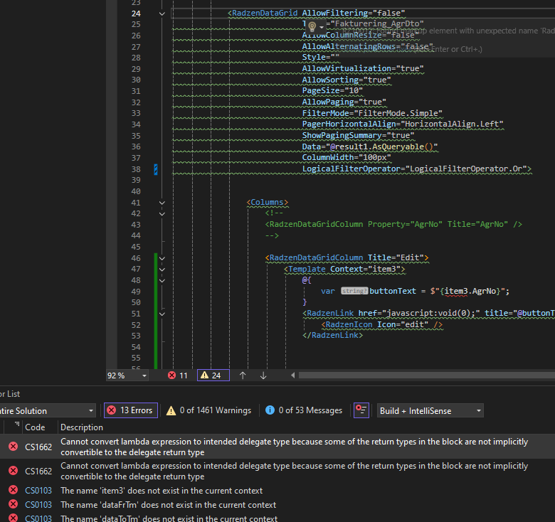 The name "x" does not exist RadzenDataGrid - Radzen.Blazor Components ...
