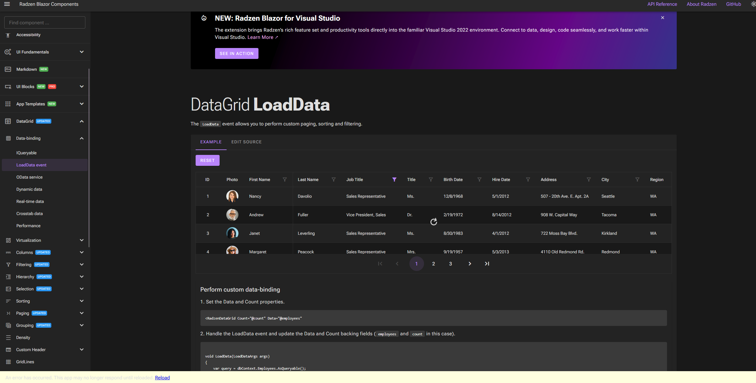 Filter string from DataGrid - Radzen.Blazor Components - Radzen
