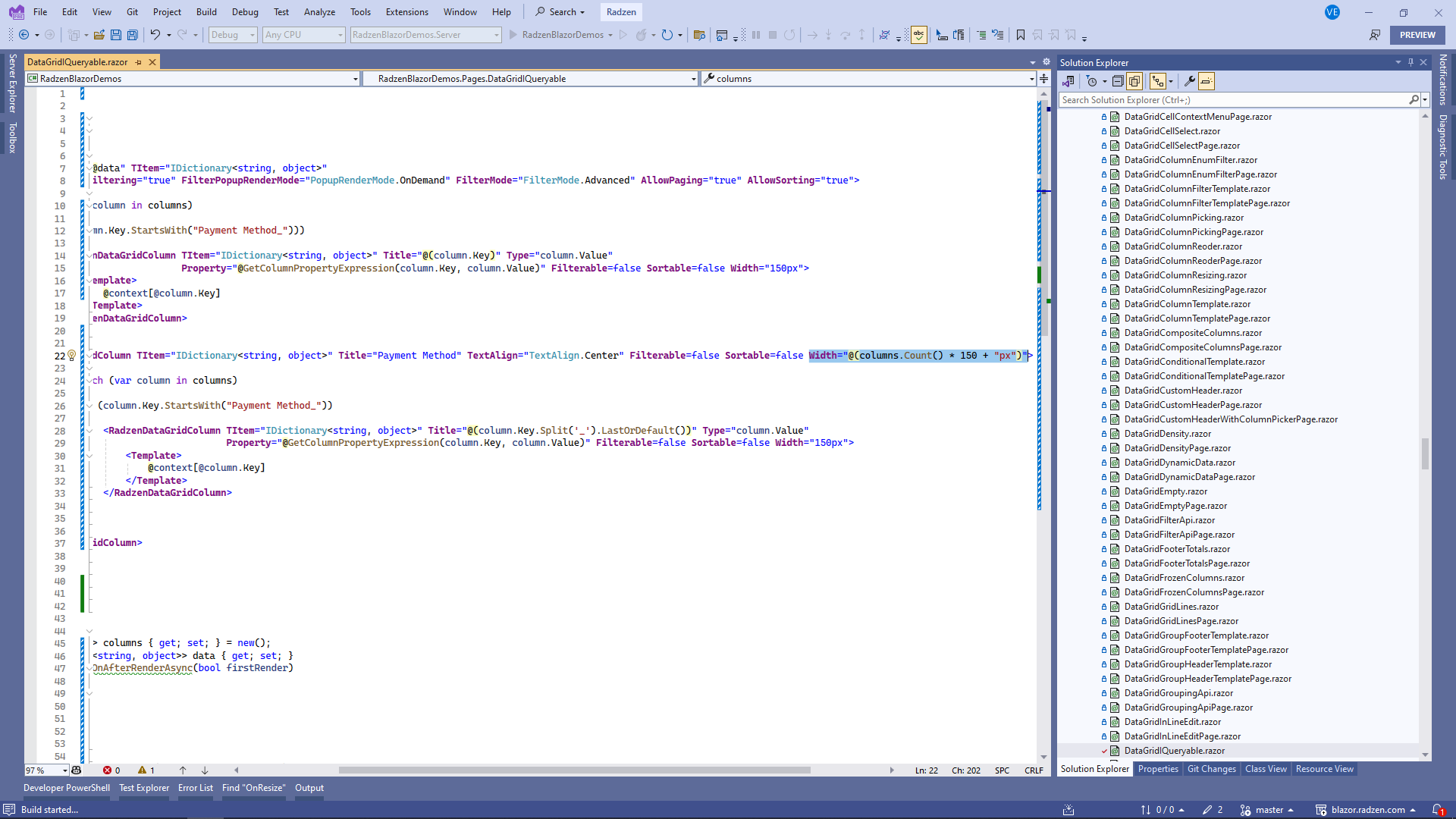 Issue on Composite Column with dynamic data - Radzen.Blazor Components ...