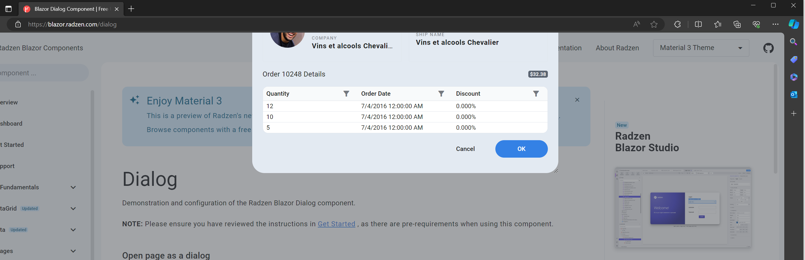 Issue with dragging dialog boxes - Radzen.Blazor Components - Radzen