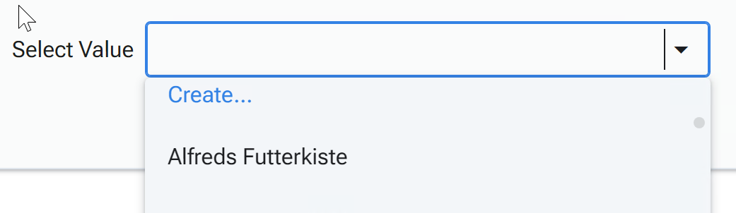 Dropdown with Link to create - Radzen.Blazor Components - Radzen