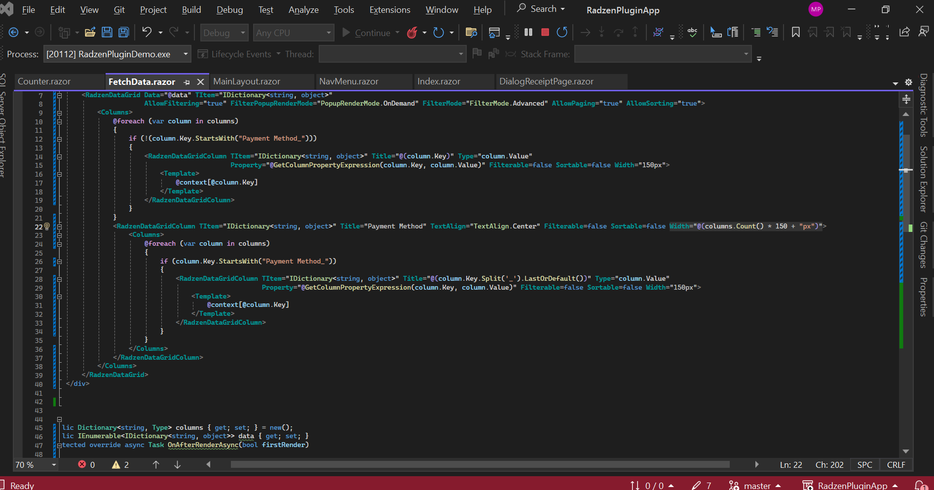 Issue on Composite Column with dynamic data - Radzen.Blazor Components ...
