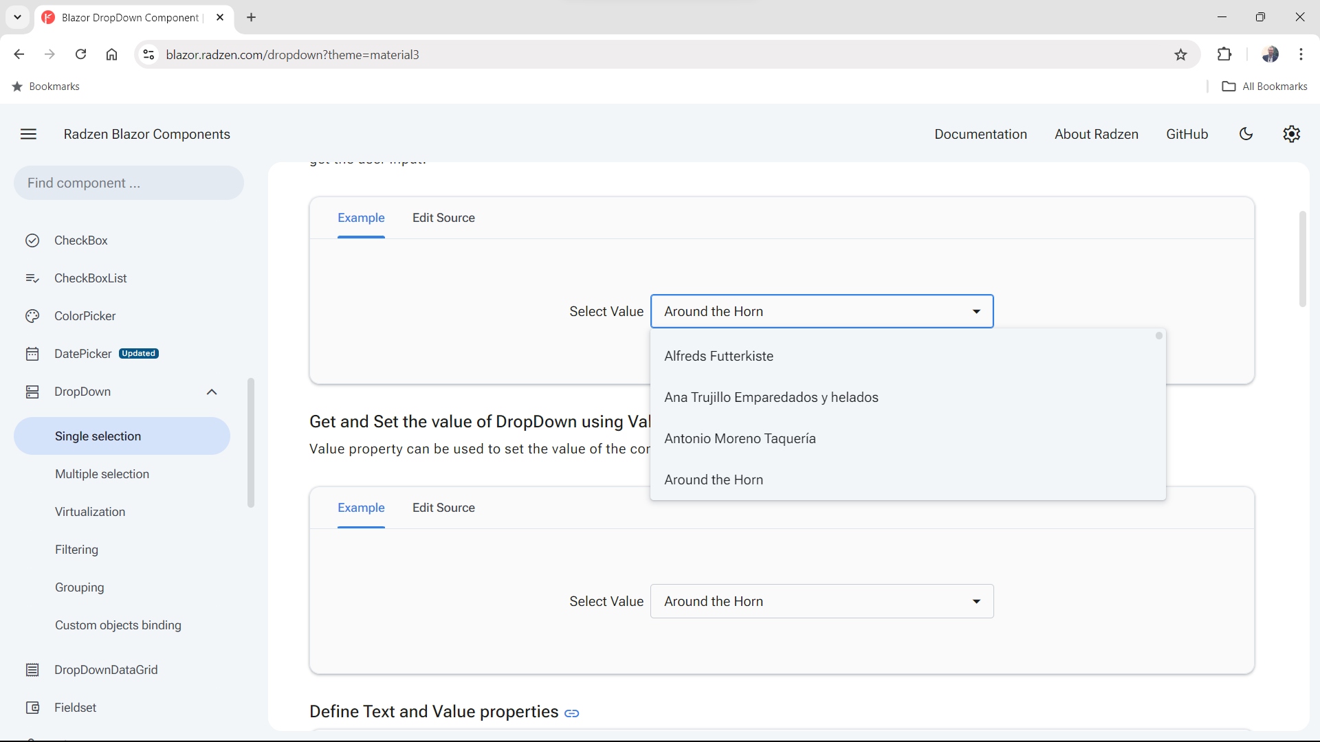 Customize the width of the dropdown panel - Radzen.Blazor