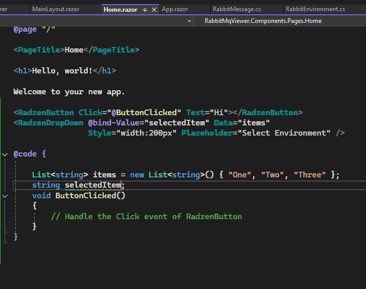 RadzenDropDown empty - Radzen.Blazor Components - Radzen