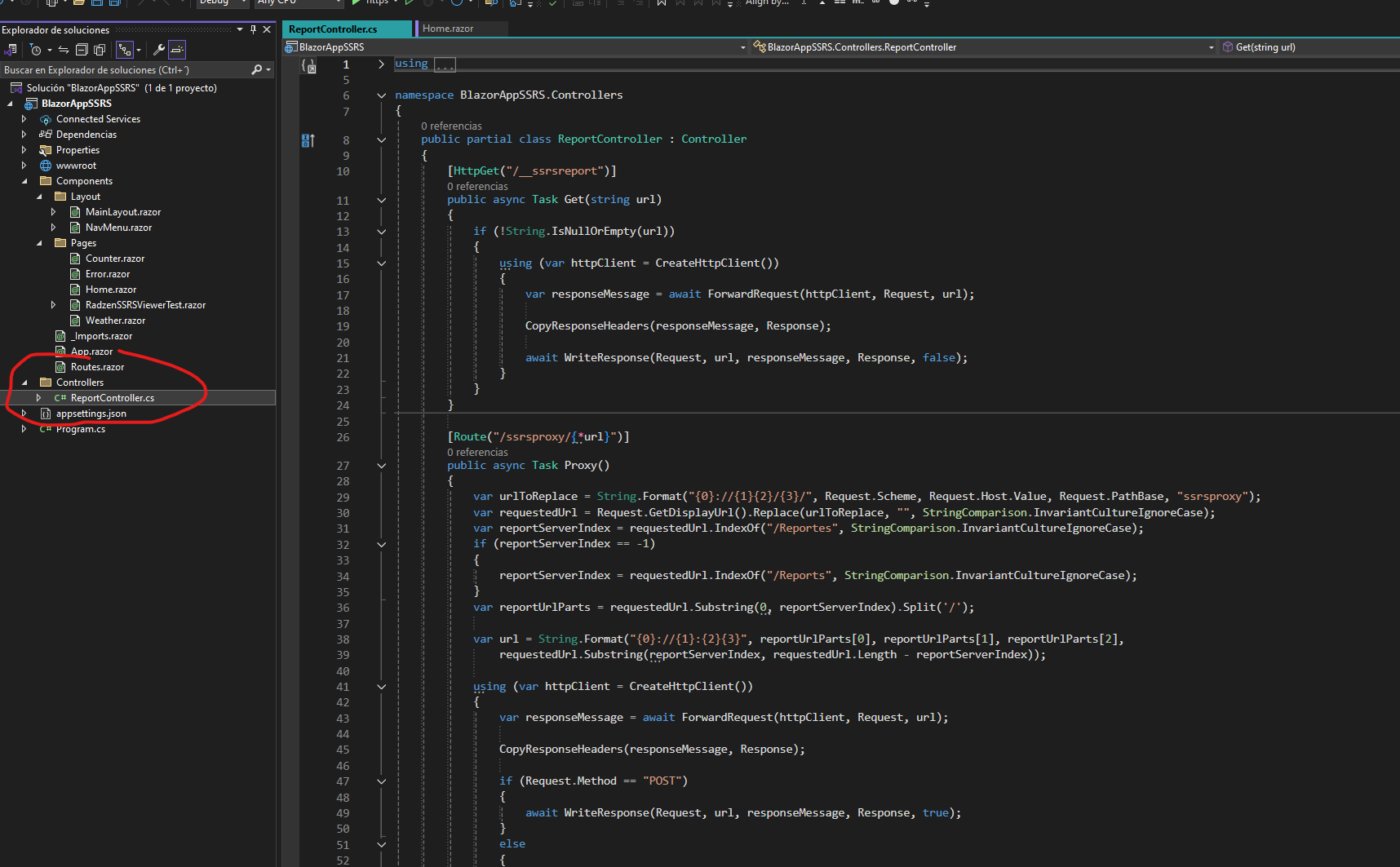 SSRS Viewer - error - Radzen.Blazor Components - Radzen